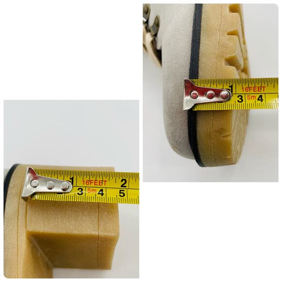 Oasis Society Gray Faux Suede Lace Up Chunky Heel Combat Military Boots 10 - Picture 13 of 14